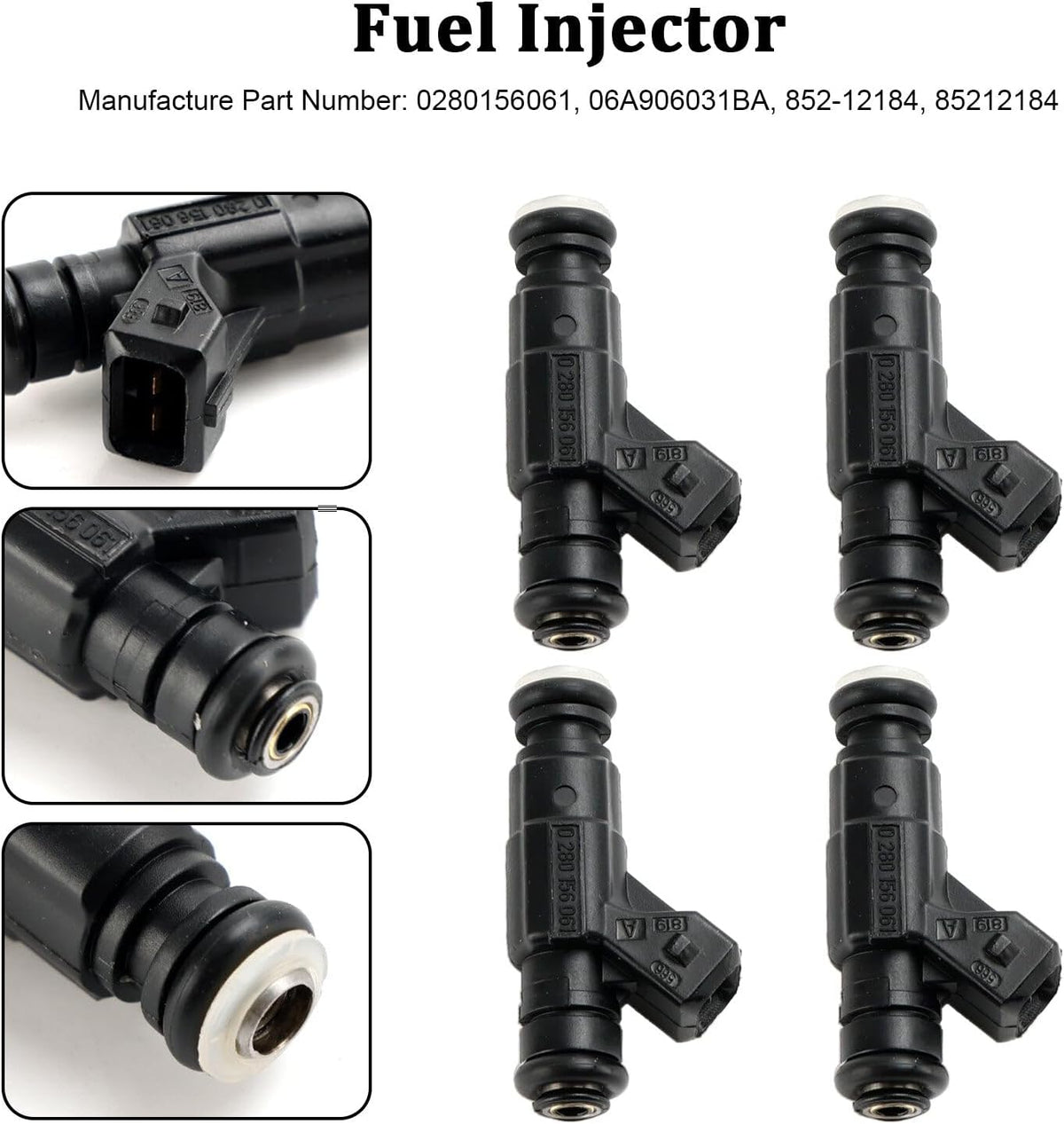 ya 14 9.20 zhengce 4PCS Fuel Injector 0280156061 for Audi for VW 1.8L 852-12184-1