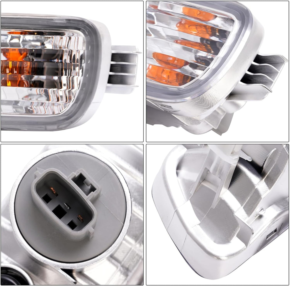 ya 11 9.14 baidiKUAFU Pair Front Bumper Turn Signal Lights for Toyota Tacoma 2001-2004 Clear