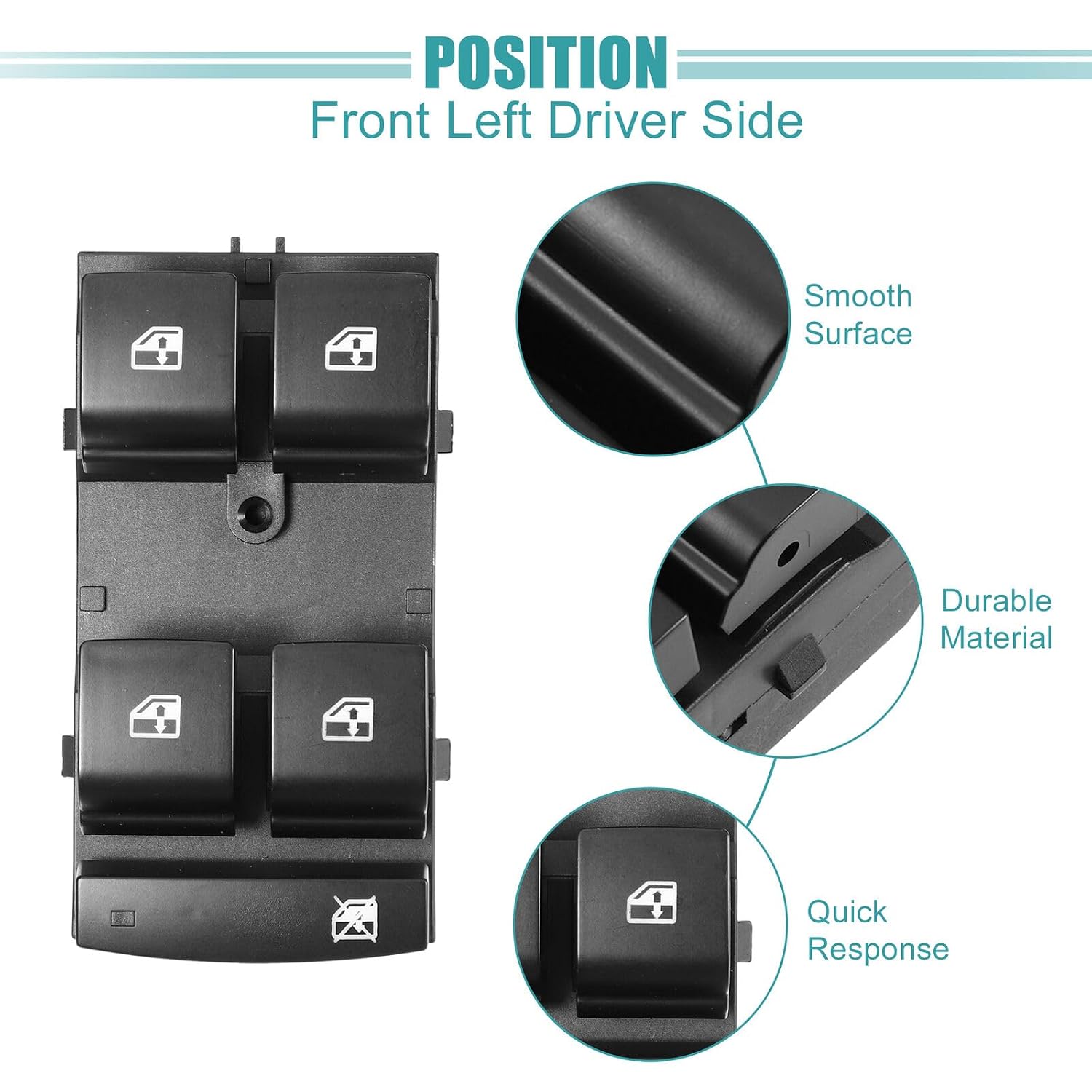 ya 6 8.24 baidi for Chevrolet Cruze Limited 2016 Black No. 20917577 1 Set Power Window Switch 