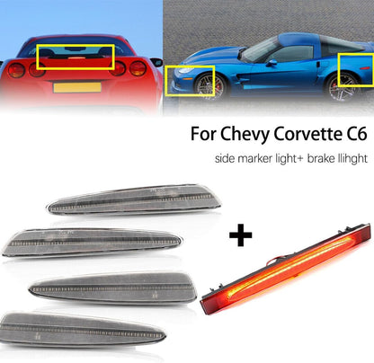 ya 7 8.24 baidi 5x Front and Rear LED Side Marker Lights + Tail Light 3rd for 05-13 for Chevrolet for Corvette C6
