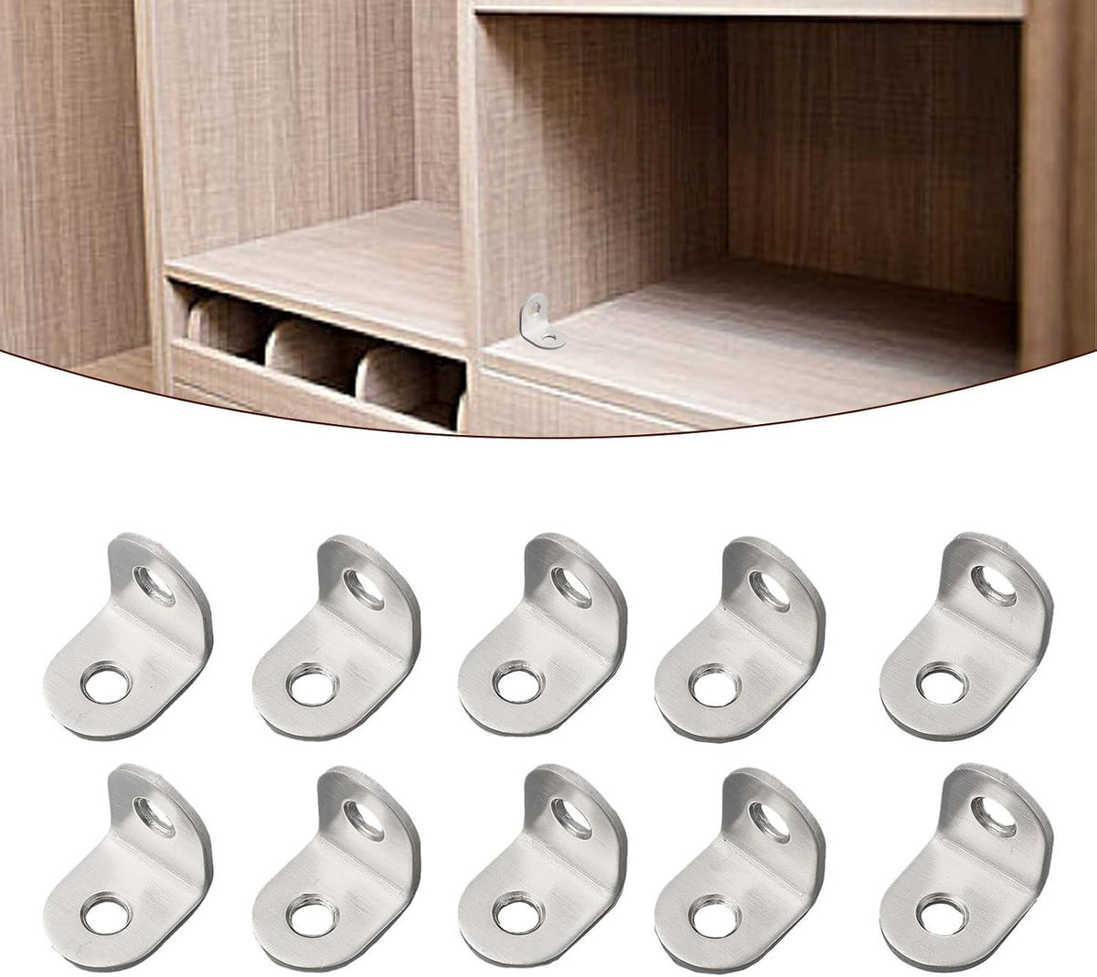 ya 26 10.21 baidi 10 Small Corner Braces Brackets Right Angle L Shape ZINC Plated Bracket