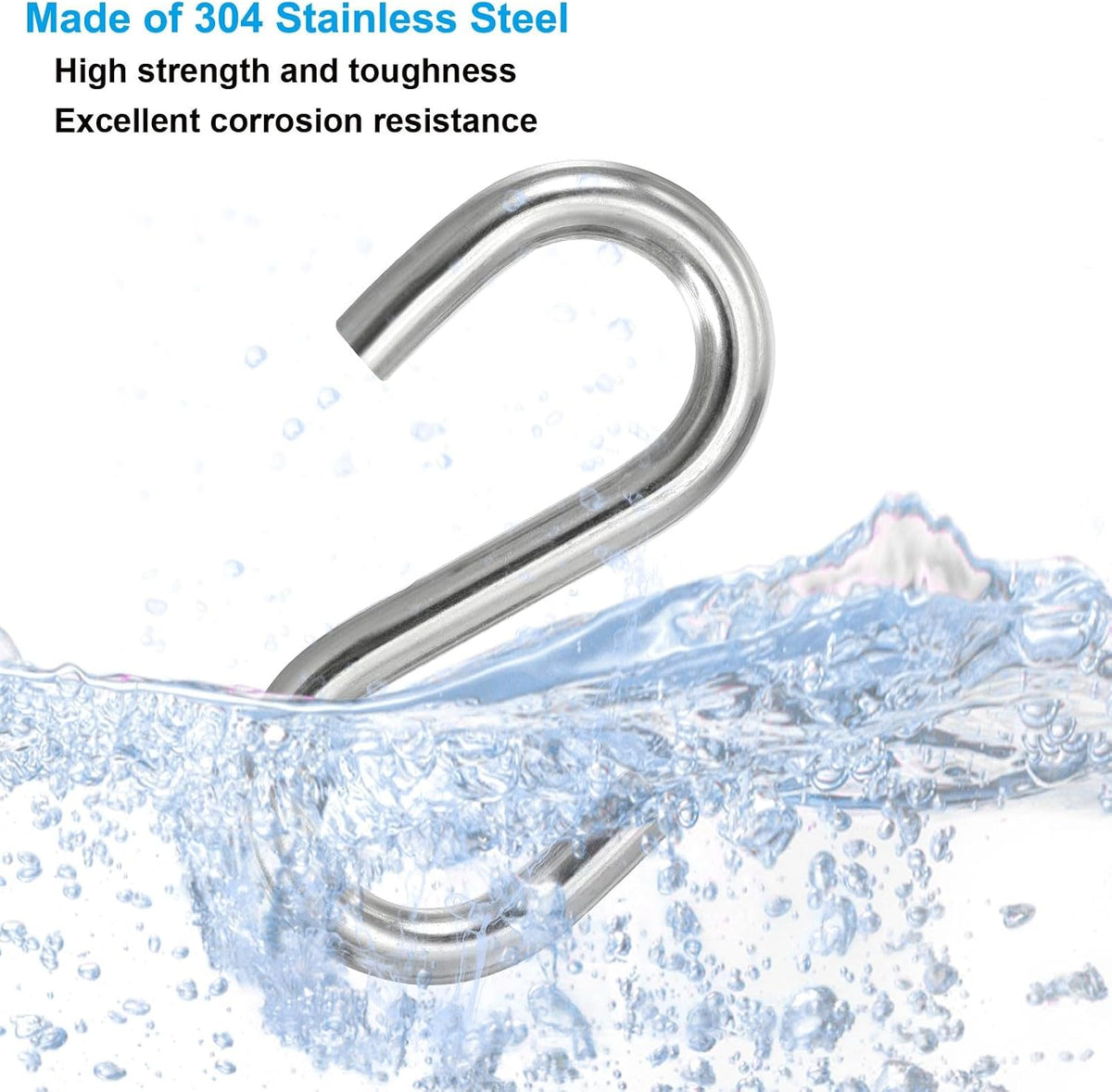 ya 26 10.21 baidi 2 Pack S Hooks 3.2 Inch for Hanging Hammock Stand Swing Silver Tone