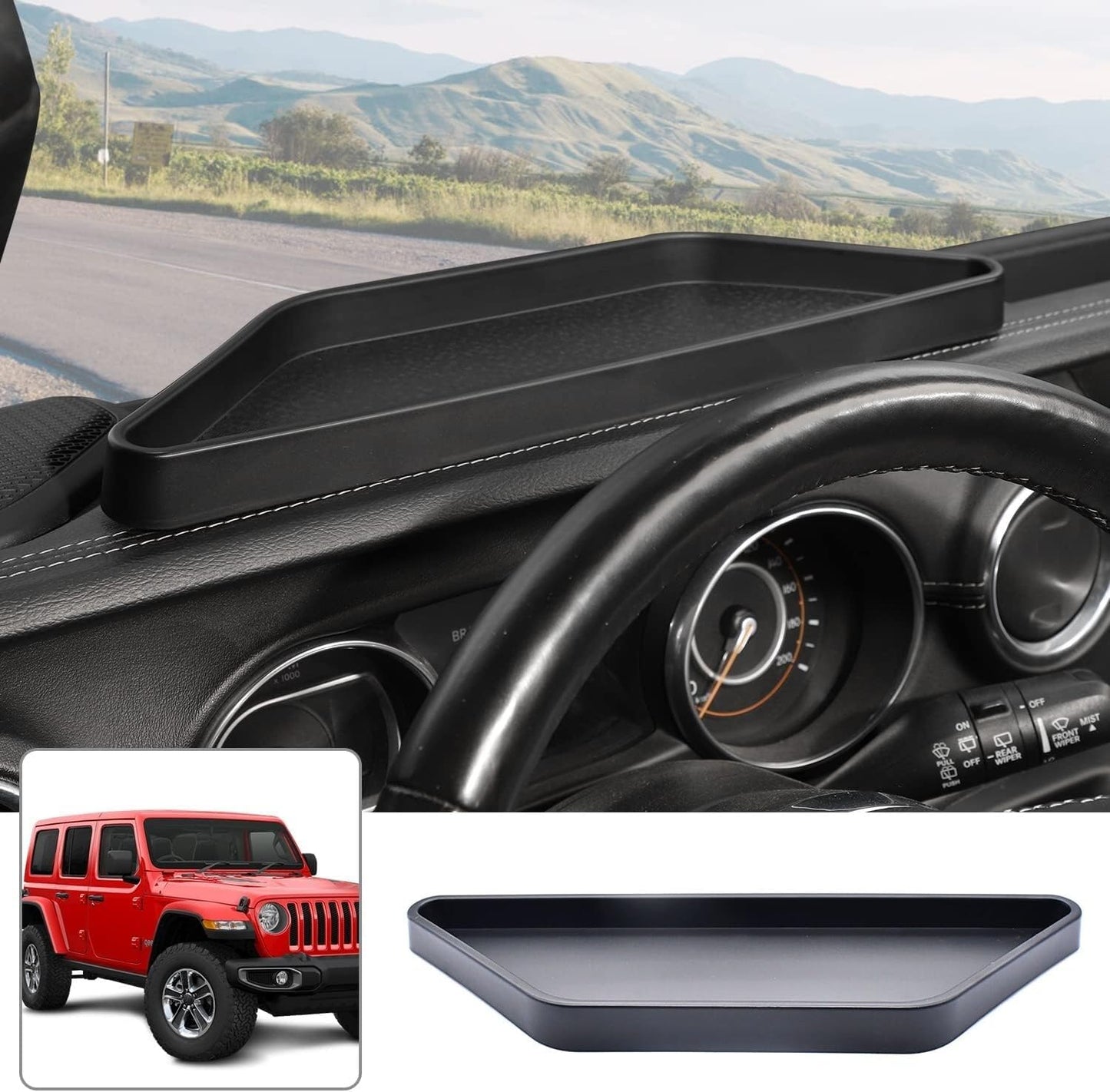 ya 5 8.10 Car Dashboard Storage Box Custom for 2018-2025 for Jeep Gladiator JT Organizer Tray