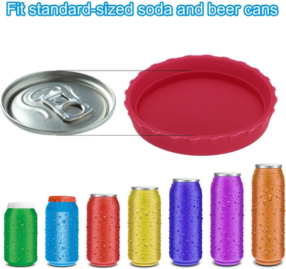 ya 14 9.20 baidi Silicone Soda Can Lids, 10Pcs Re ble Drink Cans Protector Cover Cap Orange-1