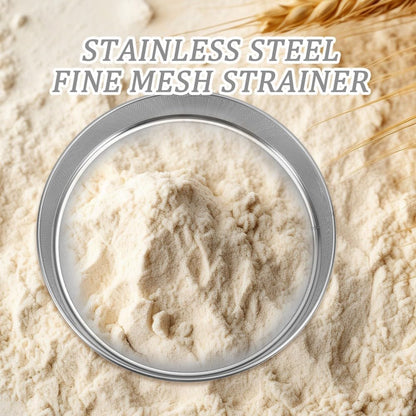 ya 14 9.20 baidi 2 Pcs Flour Straining Sieve Drum for Mashed Potato Round Shape Sifter Powder-1