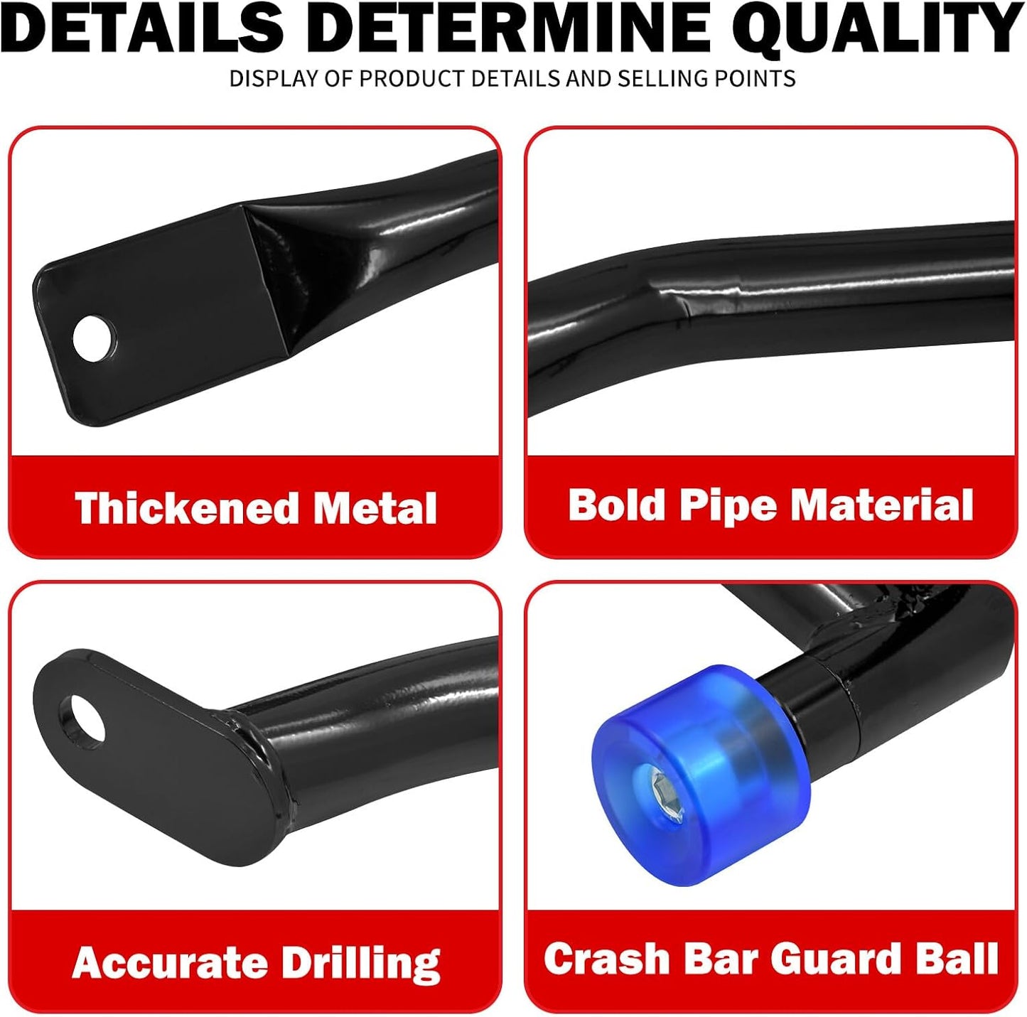 ya 5 8.24 baidi Saddlebag Guards Crash Bars Blue Guard Balls for Harley Road Electra Glide 09-23