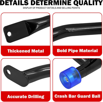 ya 5 8.24 baidi Saddlebag Guards Crash Bars Blue Guard Balls for Harley Road Electra Glide 09-23
