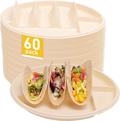 ya 14 9.20 baidi 60 Lar Disposable Burrito Trays for Parties, Tortilla Trays-1