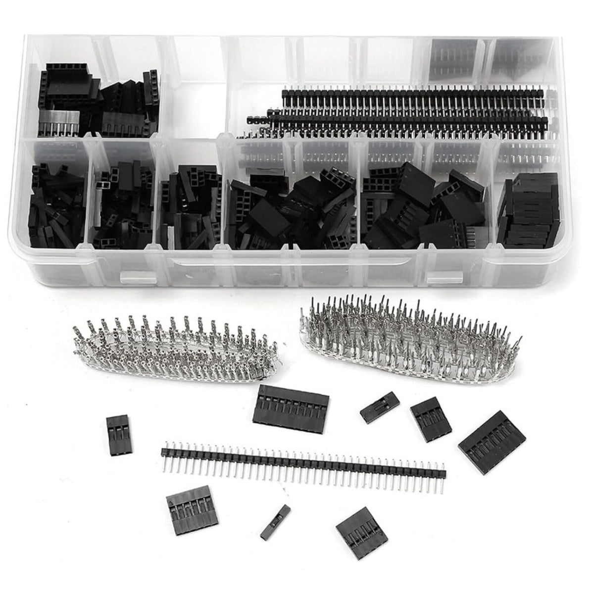 ya 16 10.20 baidi 1450Pcs 2.54mm Dupont Jumper Connector Shell with Term l (Male/Female) Kits