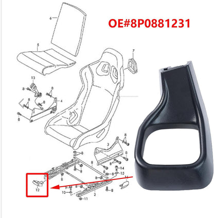 ya 4 8.8.2 for SEAT Adjustment Handle Lever Front Left Black for Audi A3 8P TT 8J R8 8P0881231