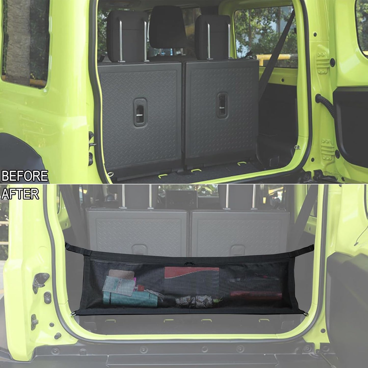 ya 2 8.15 Boot Floor Cargo Tailgate Net Mesh Luggage Hook for Suzuki for Jimny for Sierra 2019-23