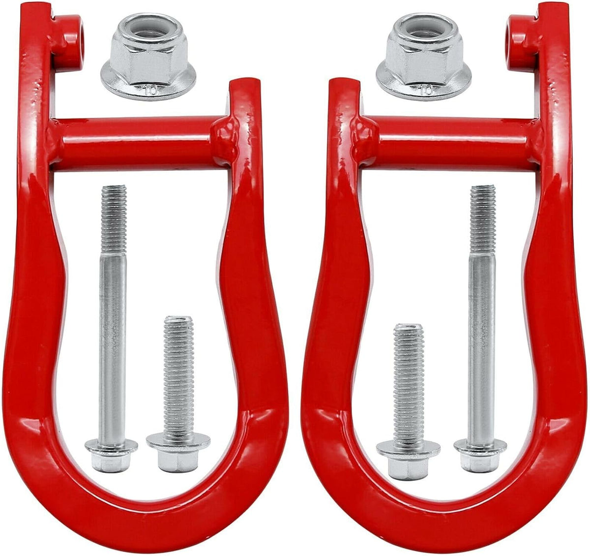 ya 4 8.8.2 1 Pair of red Tow Hooks 84192871 for 2007-2019 for Chevrolet for Silverado for GMC for Sierra 1500