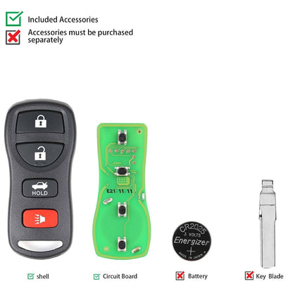 ya 3 8.24 baidi 5Pcs Universal Wire Remote Key for Nissan Separate 4 Buttons XKNI00EN HK