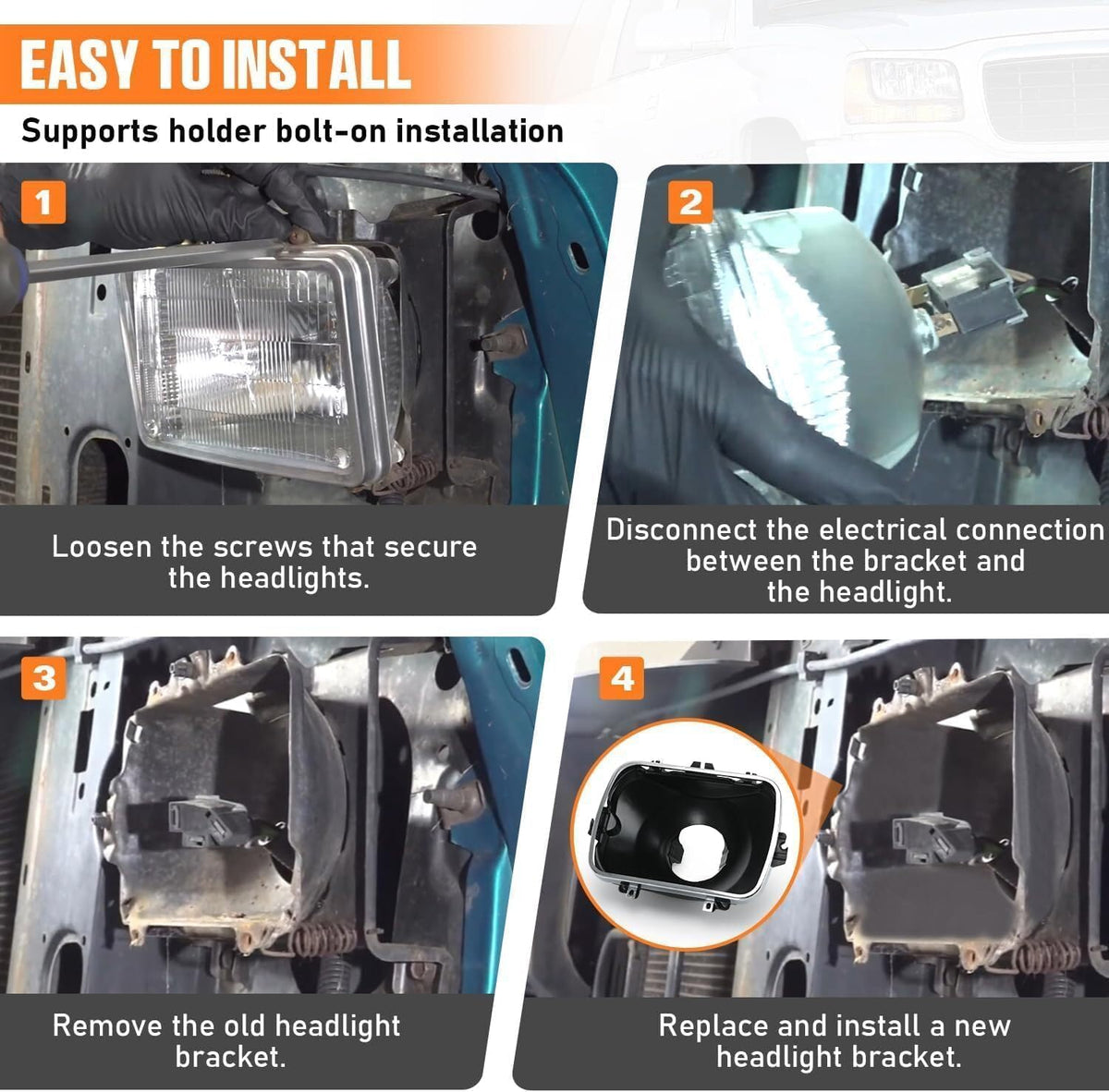 ya 28 10.13 zhengce 2Pcs 42437 Headlight Housing 5x7 Bucket Kit 5966249 for Chevy Express for