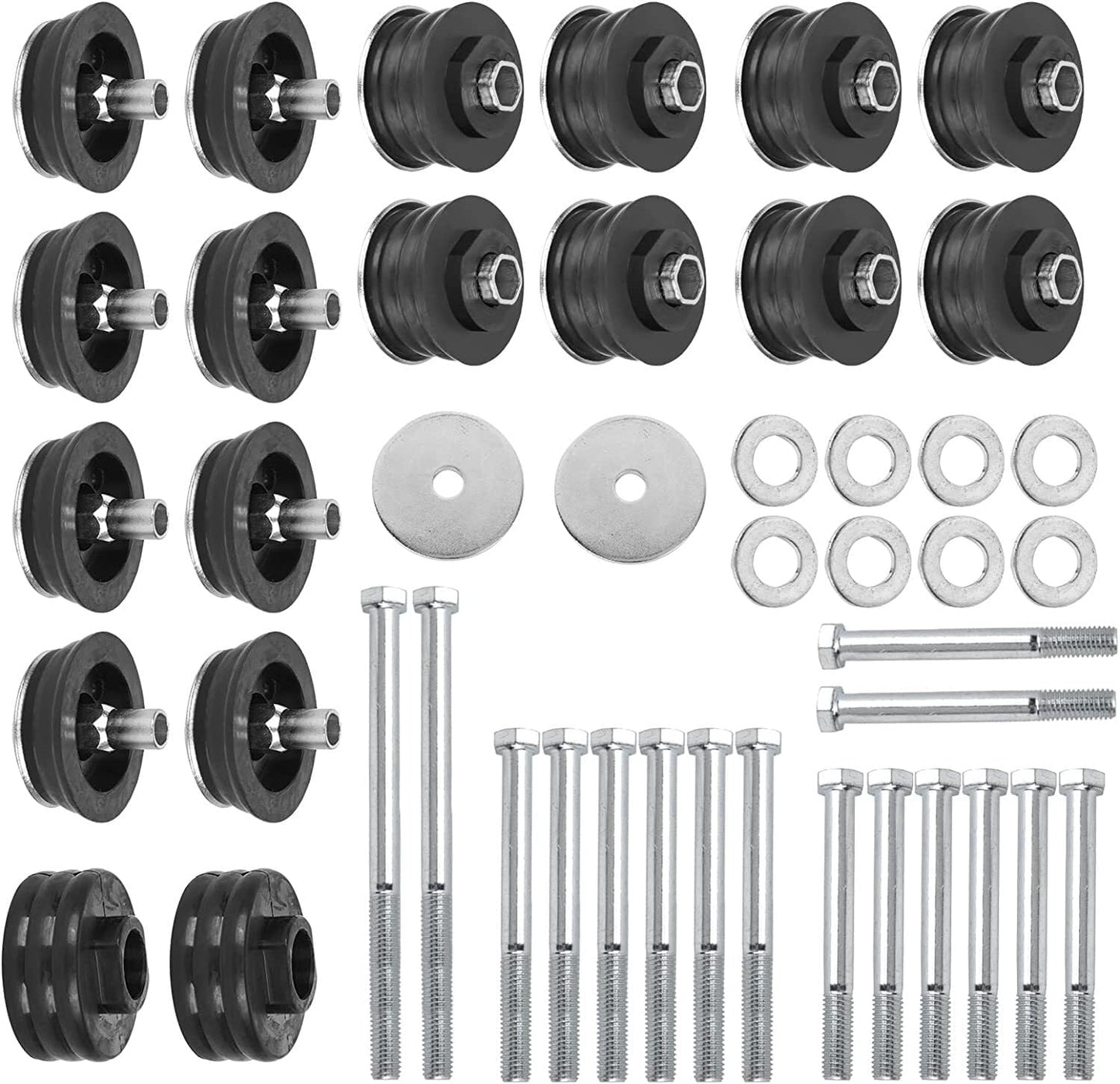 ya 2 8.15 Body Cab Mount Bushing Kit for 2008-2016 for Ford F250 F350 Super Duty 2WD 4WD Black