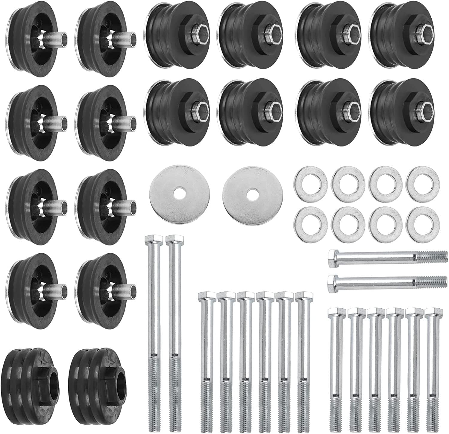 ya 2 8.15 Body Cab Mount Bushing Kit for 2008-2016 for Ford F250 F350 Super Duty 2WD 4WD Black