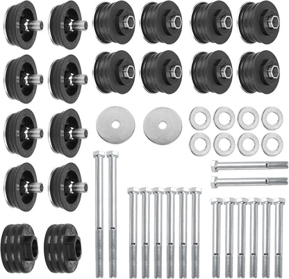 ya 2 8.15 Body Cab Mount Bushing Kit for 2008-2016 for Ford F250 F350 Super Duty 2WD 4WD Black