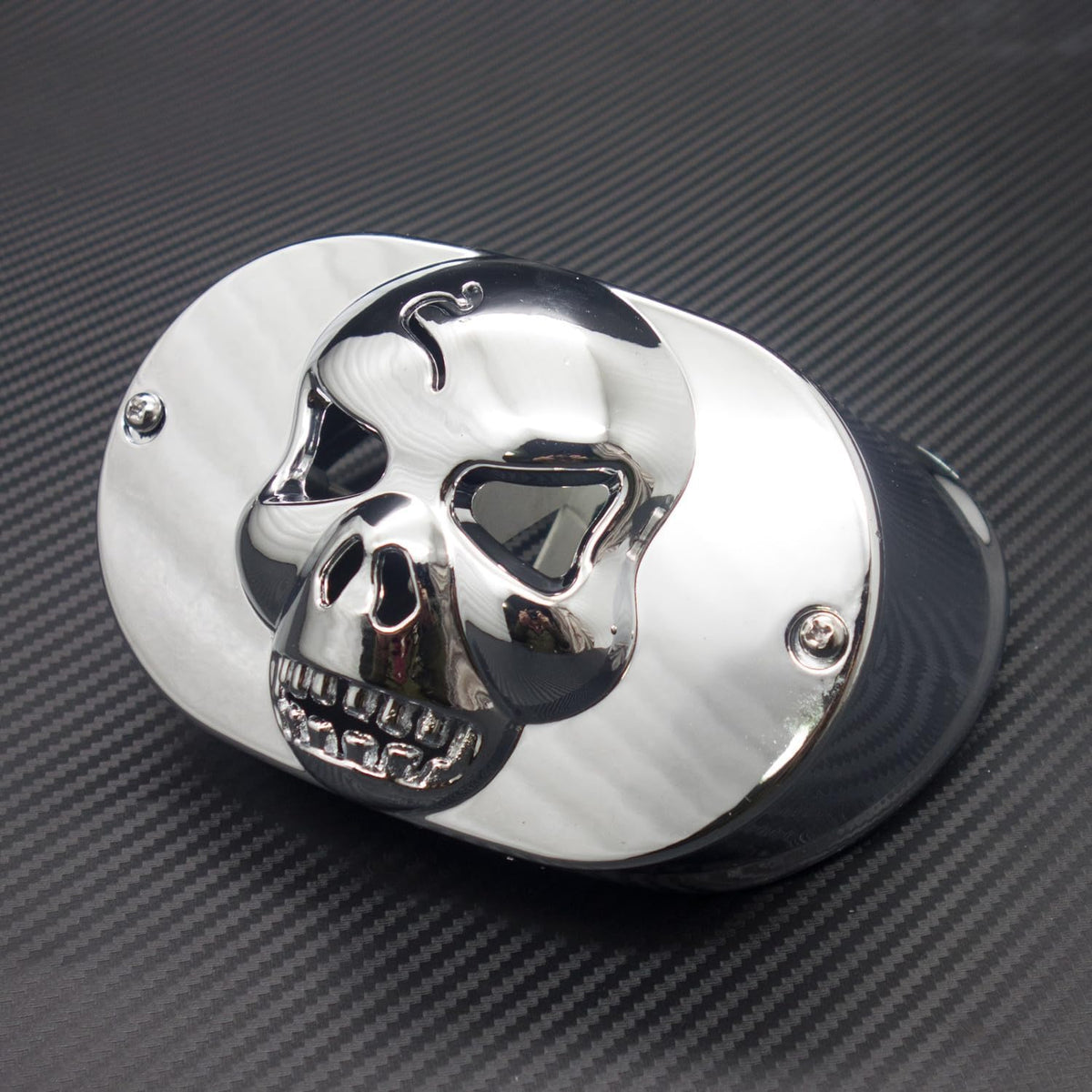 ya 6 8.14 Motorcycle Chrome Skull Tail Light Collar Cover for Harley Touring FLHRC FLHTC