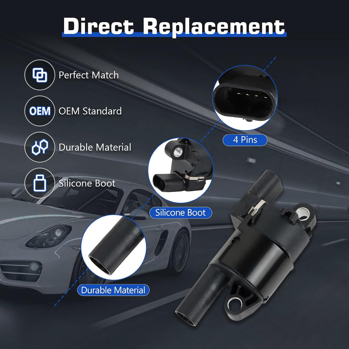 ya 9 10.24 8 Set Ignition Coil + Spark Plug+ Wire for GMC for Chevy for Silverado 1500 Tahoe 5.3L