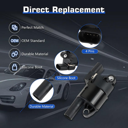 ya 9 10.24 8 Set Ignition Coil + Spark Plug+ Wire for GMC for Chevy for Silverado 1500 Tahoe 5.3L