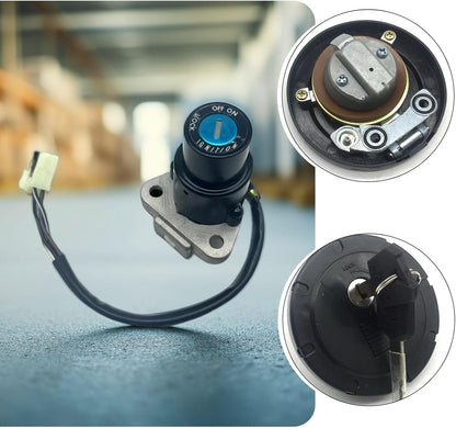 ya 4 8.24 baidi Ignition Switch Fuel Gas Cap Lock Key Set Fit for Kawasaki KLR650 2008-2018 NepC