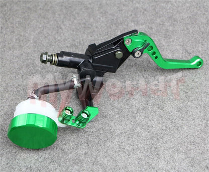ya 2 8.15 Fit for Kawasaki Clutch Brake Levers 22mm Master Cylinder Reservoir Set