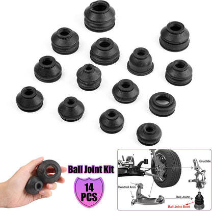 ya 9 10.24 14X Universal Rubber Ball Joint Rubber Dust Boot Cover Track Rod End Set Kits
