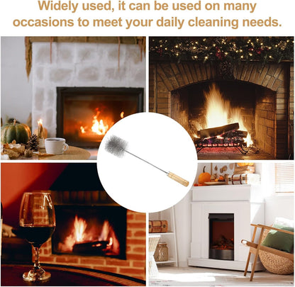 ya 26 10.21 baidi 2 Pcs 18 Tent Wood Burning Stove Pipe Cleaning Brush for Fireplace (3.5 Dia)