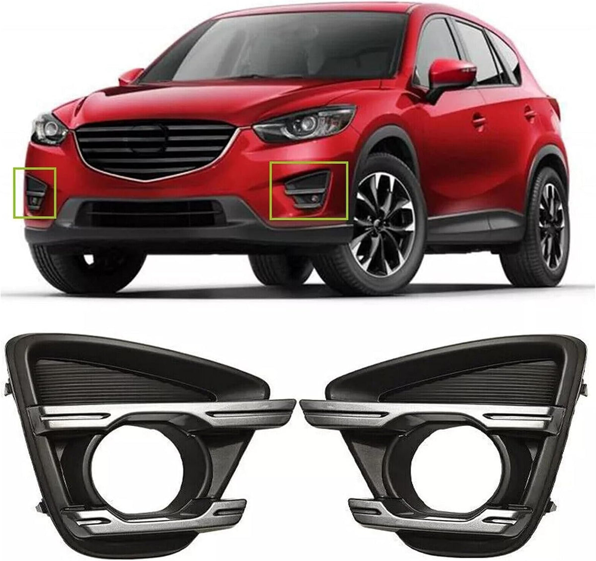 ya 13 9.15 baidi pair for Mazda CX-5 2013-2016 Right grip and LH front bumper border fog lam