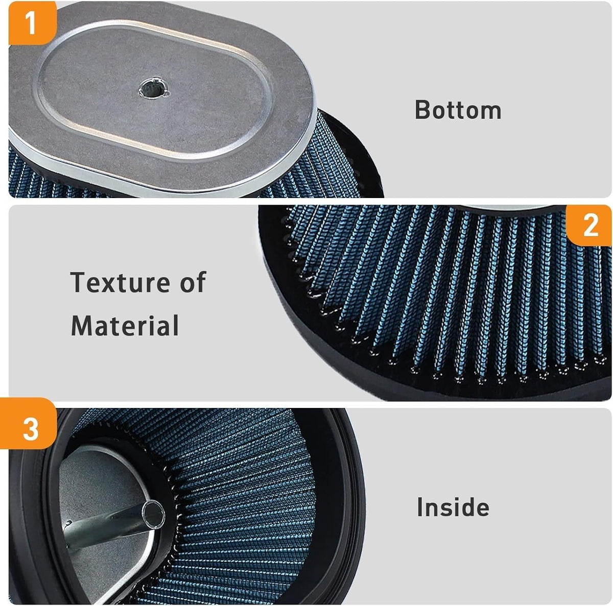ya 23 10.7 baidi Air Filter for Yamaha Breeze 125 YFA125 YFA1 1989/1991-2004, Grizzly 125 YFM125
