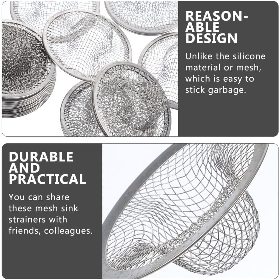ya 14 9.20 baidi 20 Pcs Stainless Steel Filter Kitchen Drain S n Sink Food Strainer Metal-1