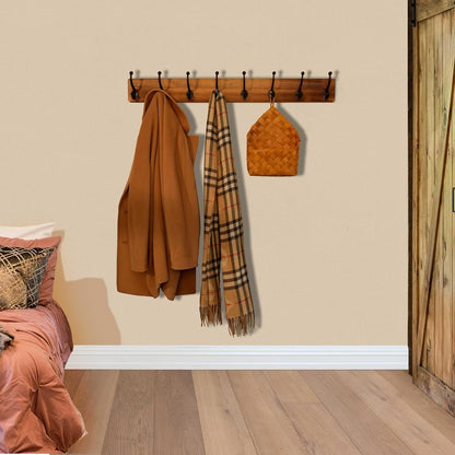 ya 26 10.21 baidi Rustic Style Coat Rack, Wall-Mounted, 35.43 inches Long.