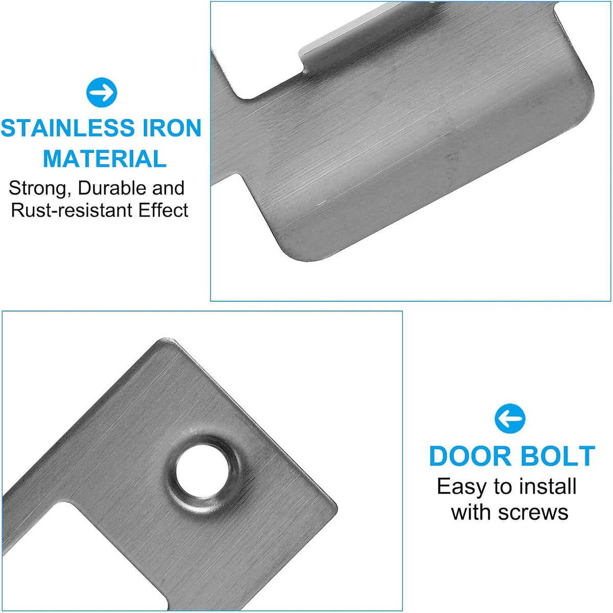ya 26 10.21 baidi 2-3/4 Stainless T Strike Door Lock Strike Plate, Metal 2 Pcs