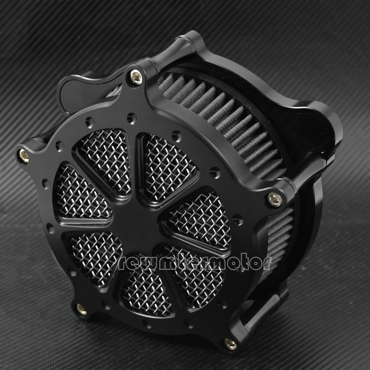 ya 5 8.10 Dots Black Air Filter Gray Cleaner Fit for Harley Touring Trike 17-19 Softail 19