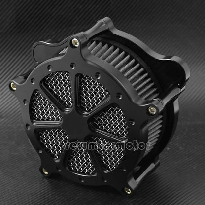 ya 5 8.10 Dots Black Air Filter Gray Cleaner Fit for Harley Touring Trike 17-19 Softail 19