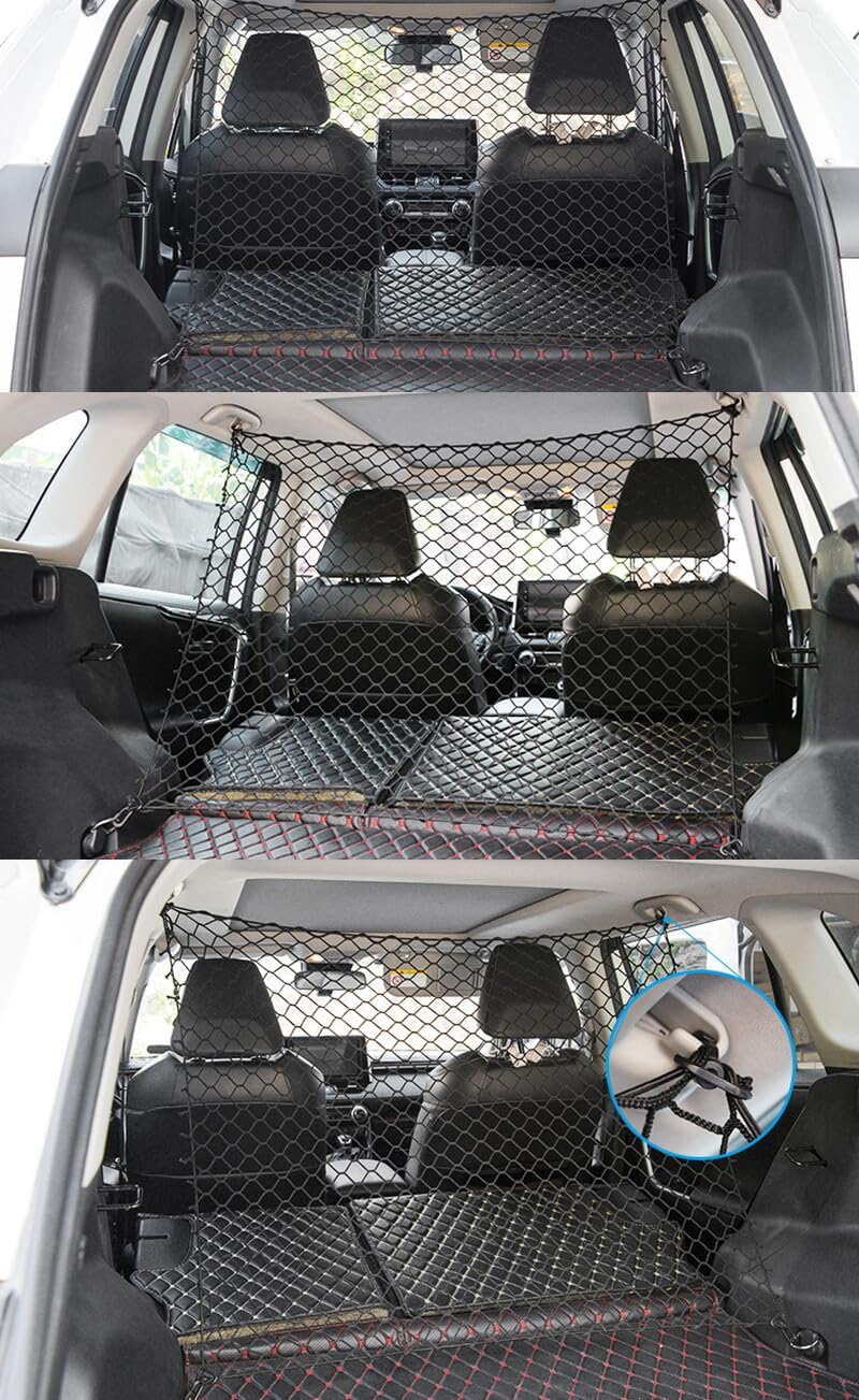 ya 2 8.15 Dog Car Barrier Car Pet Safety Barrier Net Pet Separation Net for SUV Vans Truck