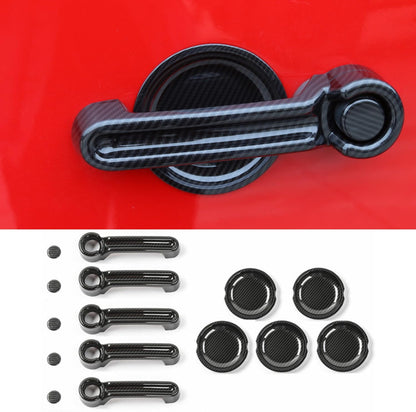 ya 10 9.16 baidi Door Handle Cover Tailgate Handle Trim for 07-18 for Jeep JK for Wrangler Carbon Look