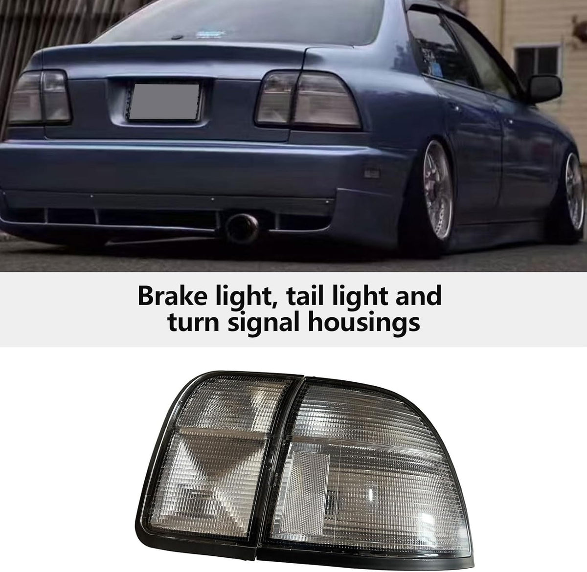 ya 13 9.15 baidi For 96-97 for Honda for Accord DX/EX/LX/EXL Sedan Coupe Black Brake Tail Lights Set Xv58