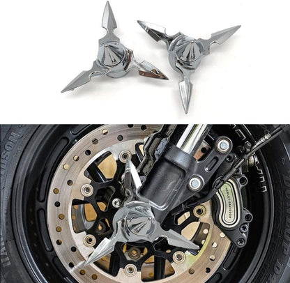 ya 4 8.24 baidi Rotating blade rotating front axle cap nut cover suitable for Harley Sportster Dyna chrome