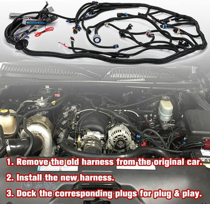 ya 11 9.14 baidiDBC LS Swaps Standalone Wiring Harness W/4L60E 97-06 4.8L 5.3L 6.0L GM LS1 Engine