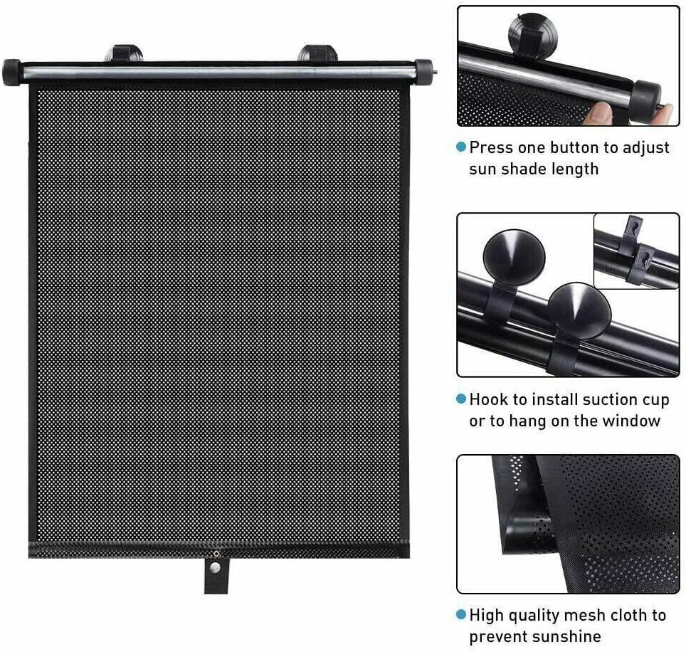 ya 11 9.14 baidi2-Pack Retractable car Side Window Baby Sunshade roll Cover 50 * 50cm-