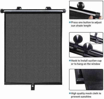ya 11 9.14 baidi2-Pack Retractable car Side Window Baby Sunshade roll Cover 50 * 50cm-