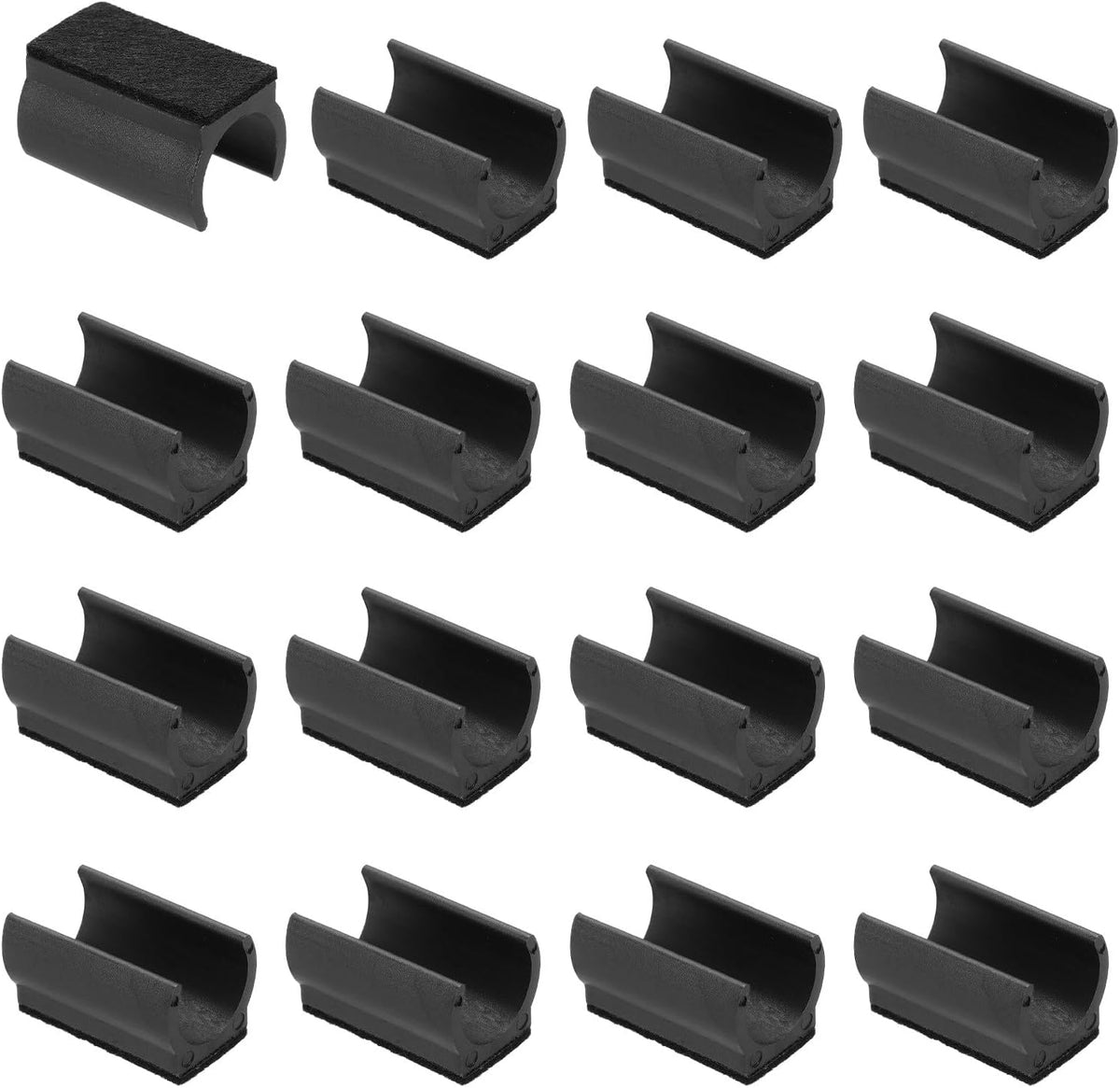 ya 26 10.21 baidi 16pcs U Chair Leg Caps, 22mm U Shaped Chair Leg Floor Protector Tangle, Black