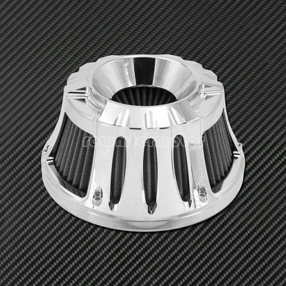 ya 5 8.10 Chrome Hollow Air Cleaner Intake Gray Filter Fit for Harley Sportster 2004-2020