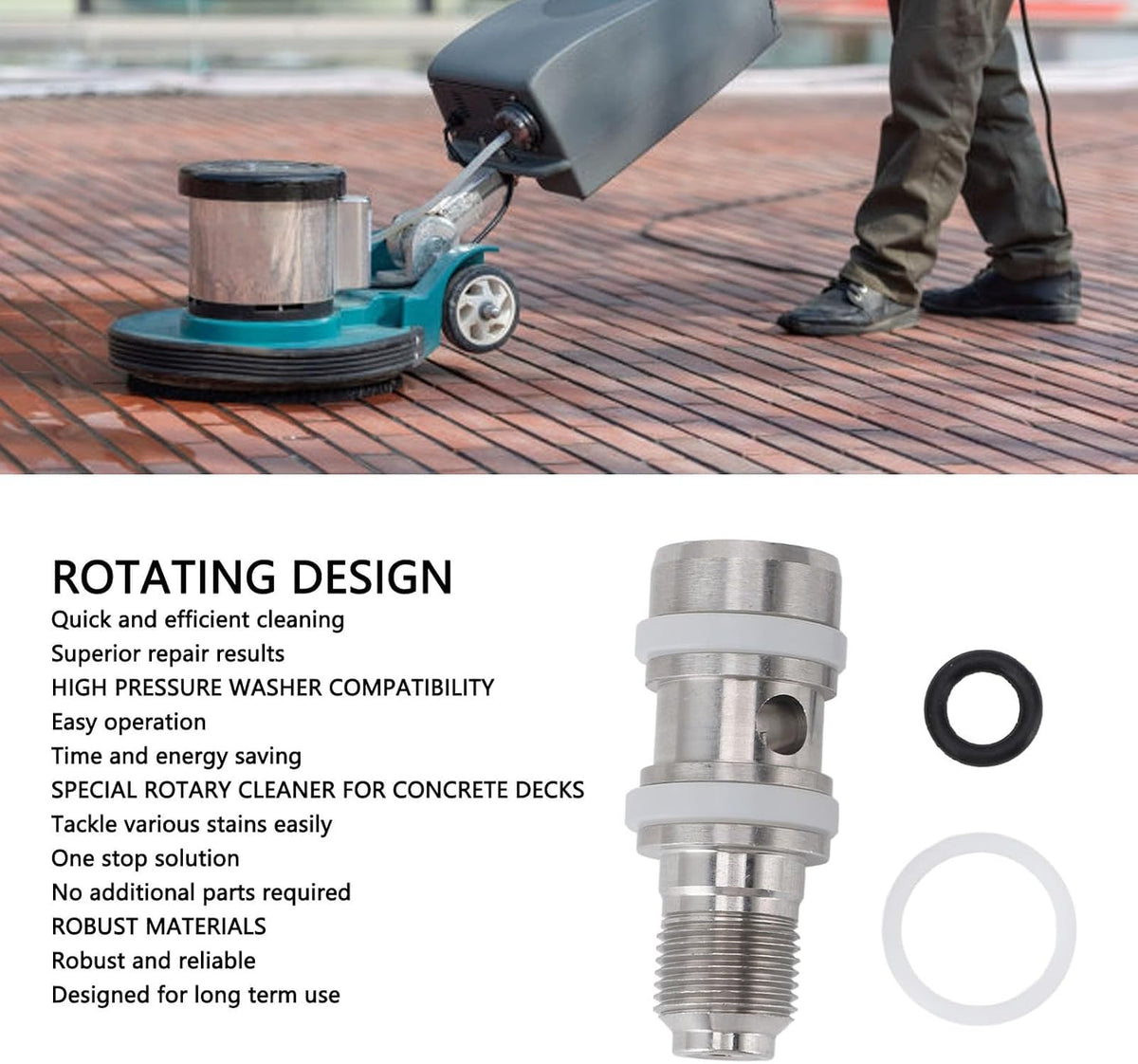 ya 26 10.21 baidi Pressure Washer Flat Surface Cleaner Concrete Decks Swivel Repair