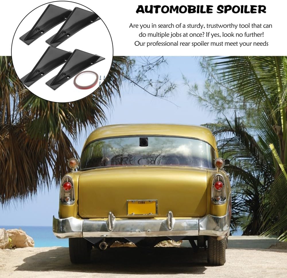 ya 6 8.24 baidi 4 Pcs Rear Spoiler Vehicle Cover Automotive Bumper Diffuser for Cars