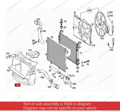 ya 28 10.13 zhengce Radiator Air Guide Cover 1695050230 r for Mercedes-Benz W245 B Class 2004-