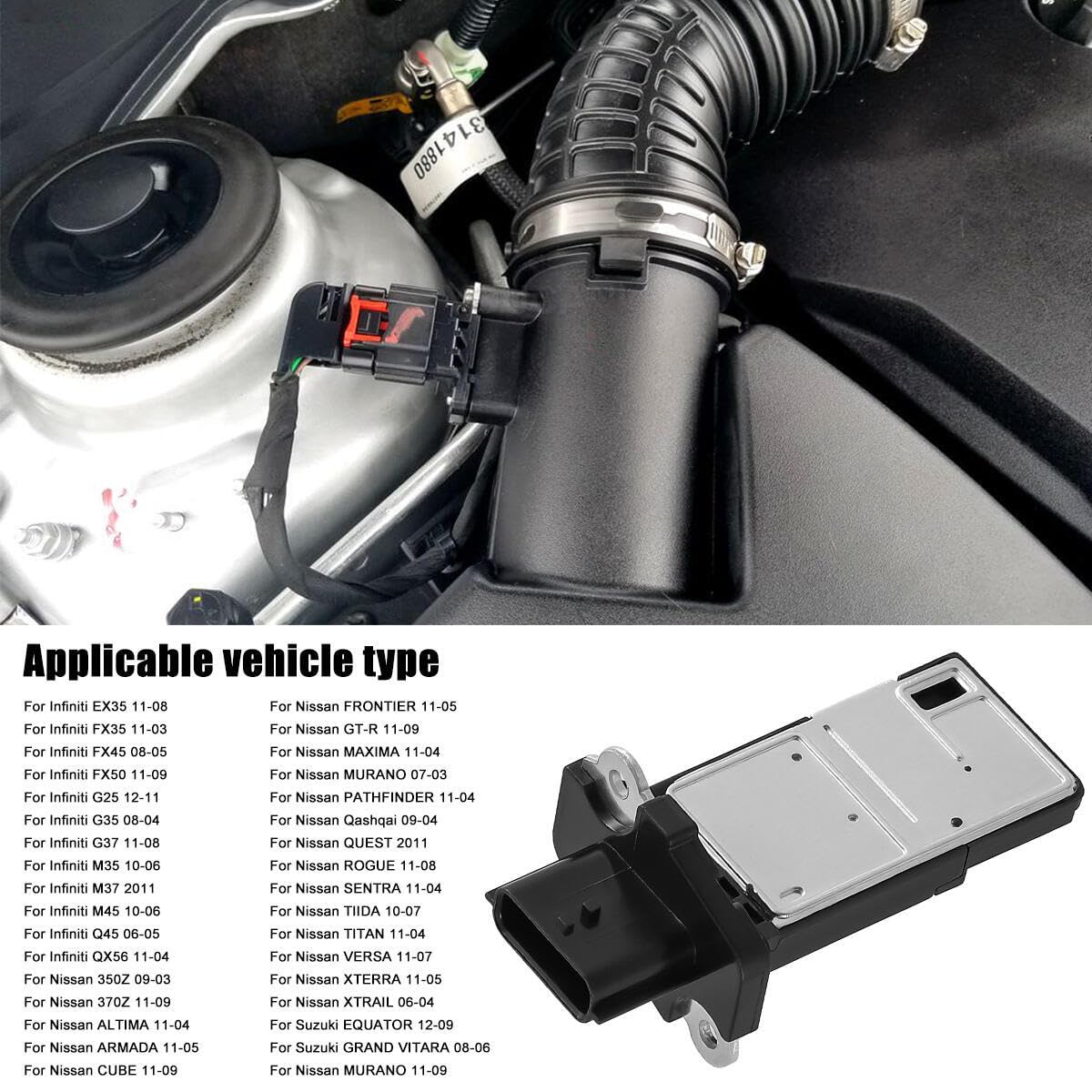 ya 12 10.8 baidi Mass Air Flow Meter Sensor Maf Factory 22680-7S000 for Nissan for Infiniti QX60 Q70