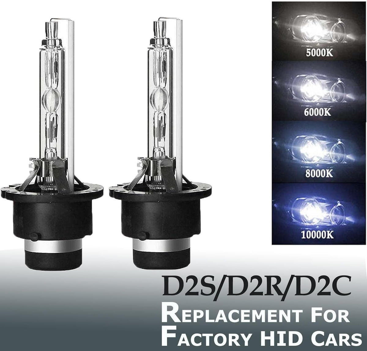 ya 13 9.15 baidi Set of 2 5500K D2S D2R D2C HID Xenon Bulbs Headlight Lamp White HID Replace