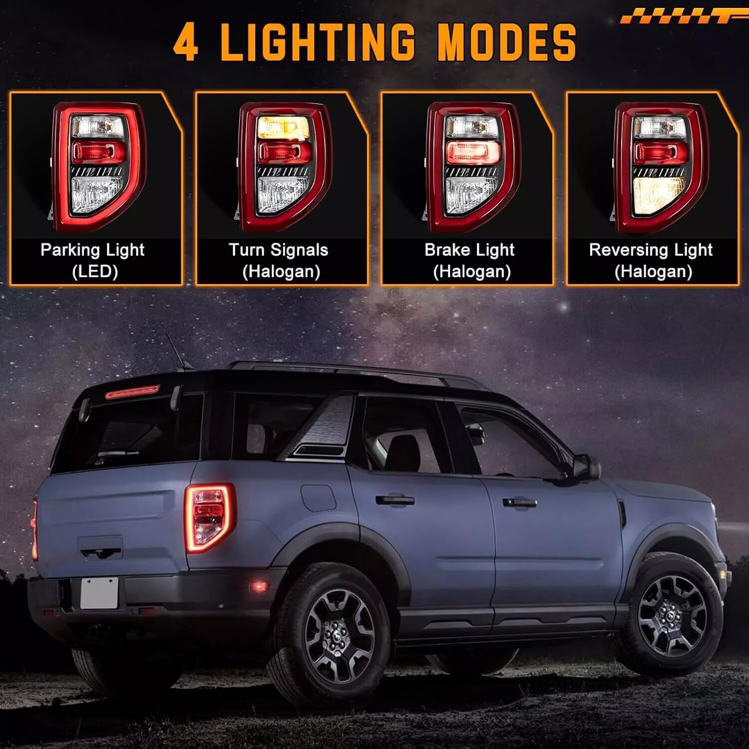 ya 7 8.24 baidi LED Rear Tail Light Brake Lamp For 2021-2023 for Ford Bronco Sport RH Passenger Side